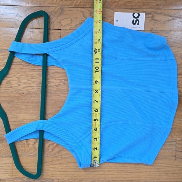 SO BRAND WOMENS JUNIOR SIZE BLUE RIBBED TANK TOP SIZE LARGE - Picture 8 of 12